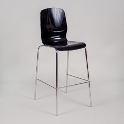 Barhocker mit Rückenlehne, weiß
