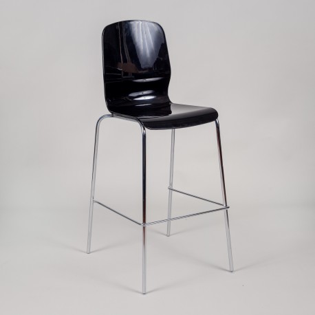 Barhocker mit Rückenlehne, weiß